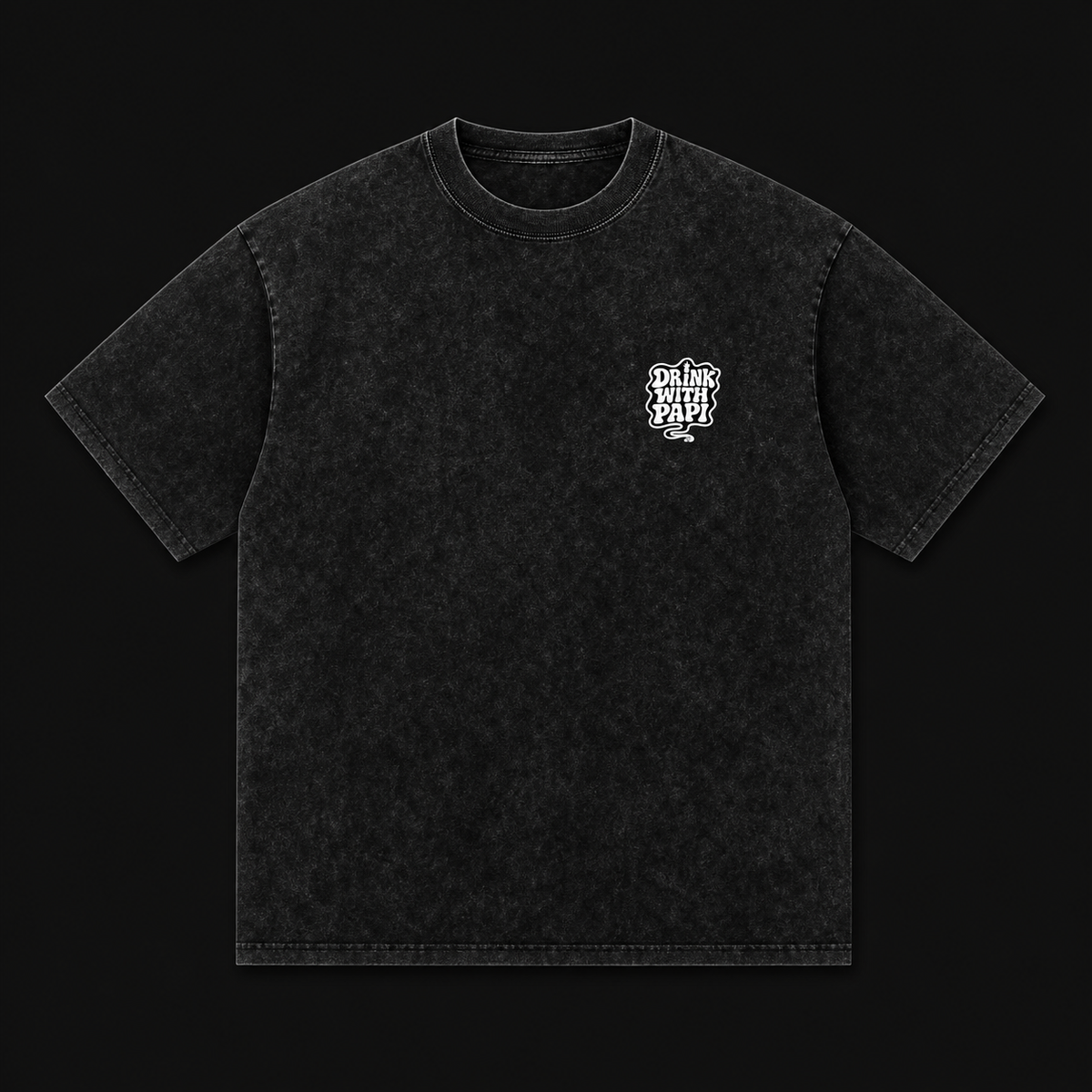 Acid DWP Tee with left chest Drink With Papi badge logo